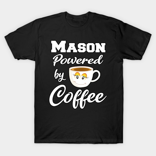 Mason Powered by Coffee T-Shirt by Emma-shopping